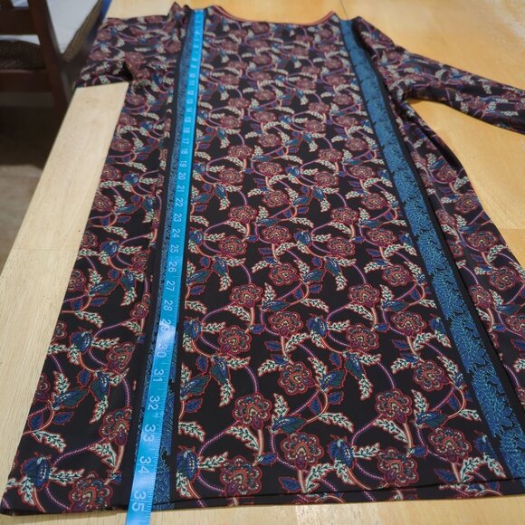 Max Studio Floral Pullover Shift Dress Size Small 3/4" Balloon Sleeves‎ - Picture 14 of 14